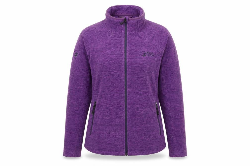 North Ridge Women's Purple Fleece Full Zip Jacket Size S