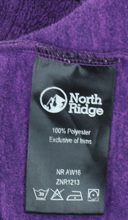 North Ridge Women's Purple Fleece Full Zip Jacket Size S