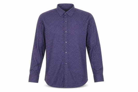 Blazer Men's Purple Floral Cotton Long Sleeve Casual Shirt M