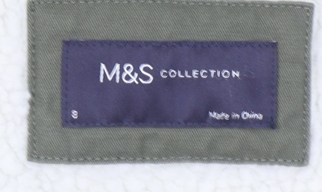 Marks and Spencer Women’s Green Faux Fur Hooded Parka Coat Size S