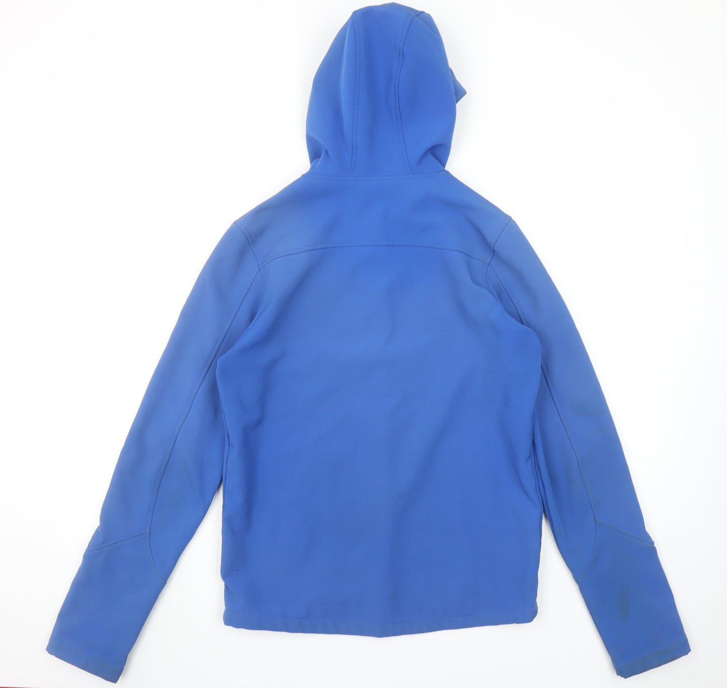 Mountain Warehouse Boys Blue Hooded Soft Shell Jacket 13 Years Water Resistant