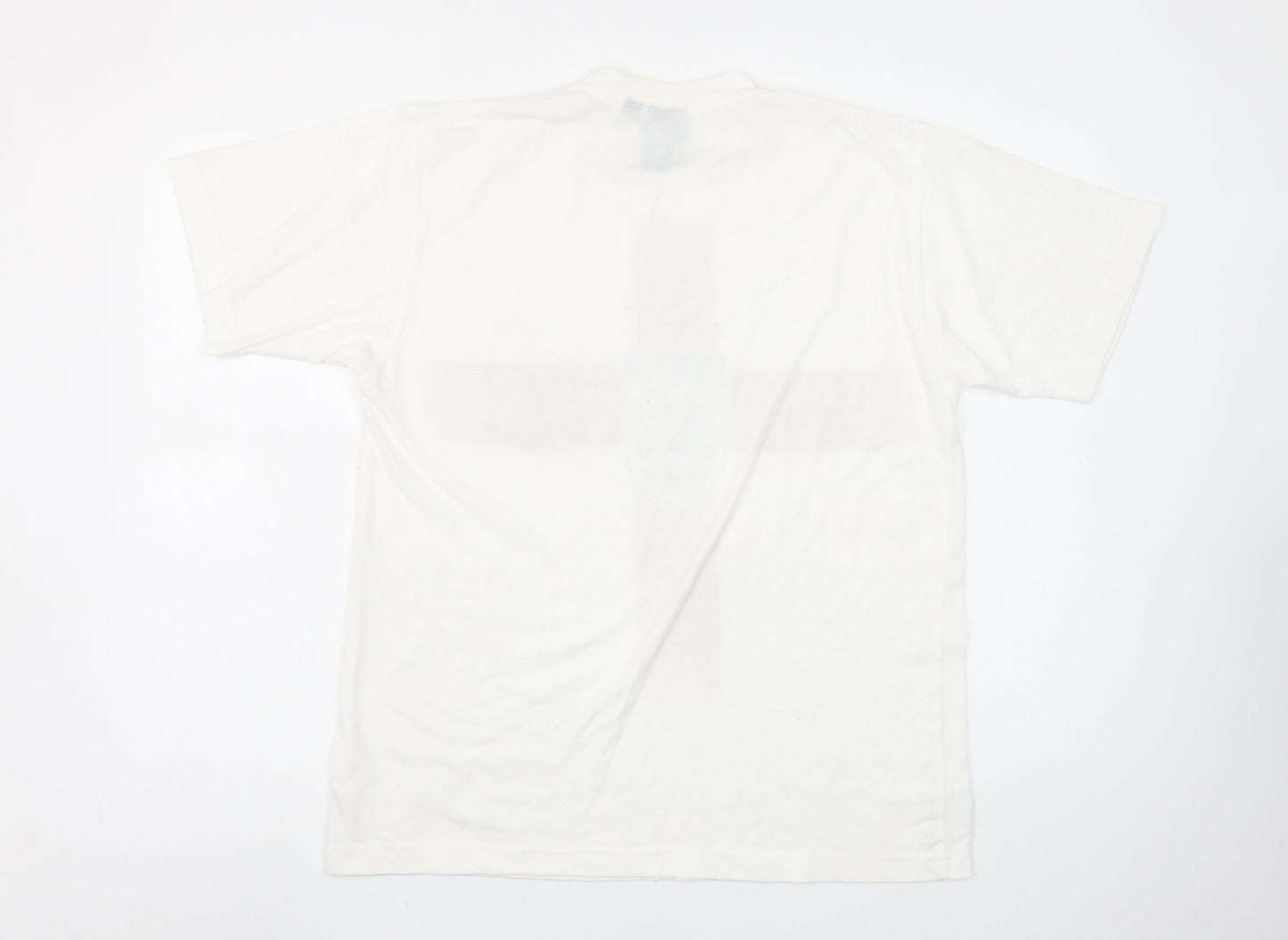 Admiral Men's White England Graphic Cotton T-Shirt Size S