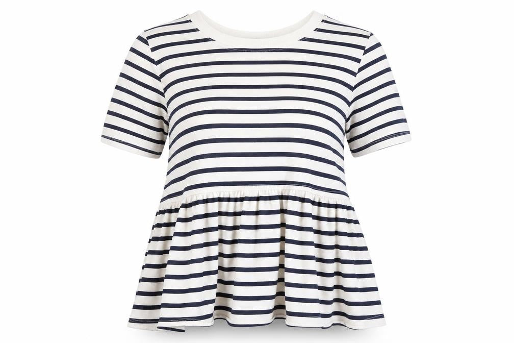 Zara Women Multicoloured Striped Relaxed Cotton Tunic T-Shirt S