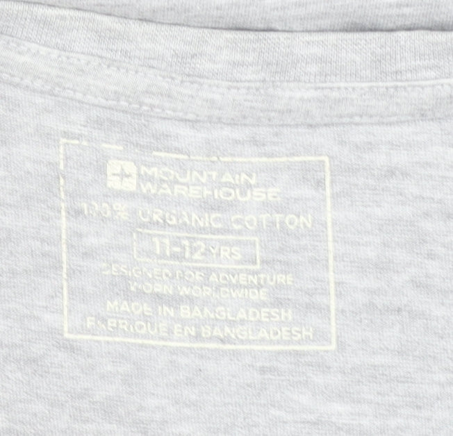 Mountain Warehouse Girls Grey Sunshine Graphic Cotton T-Shirt 11-12 Years