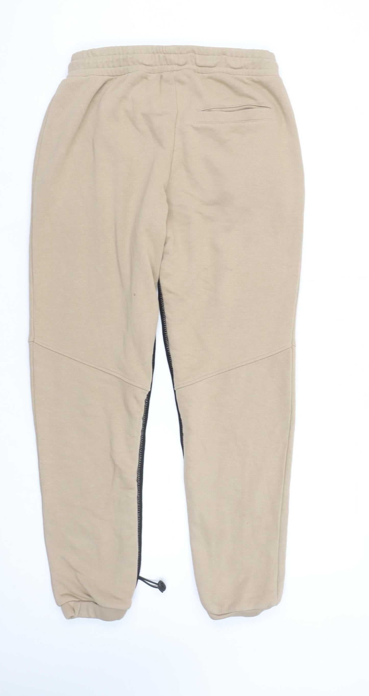 Couture Beige Womens Jogger Trousers M Regular Fit Zip Detail