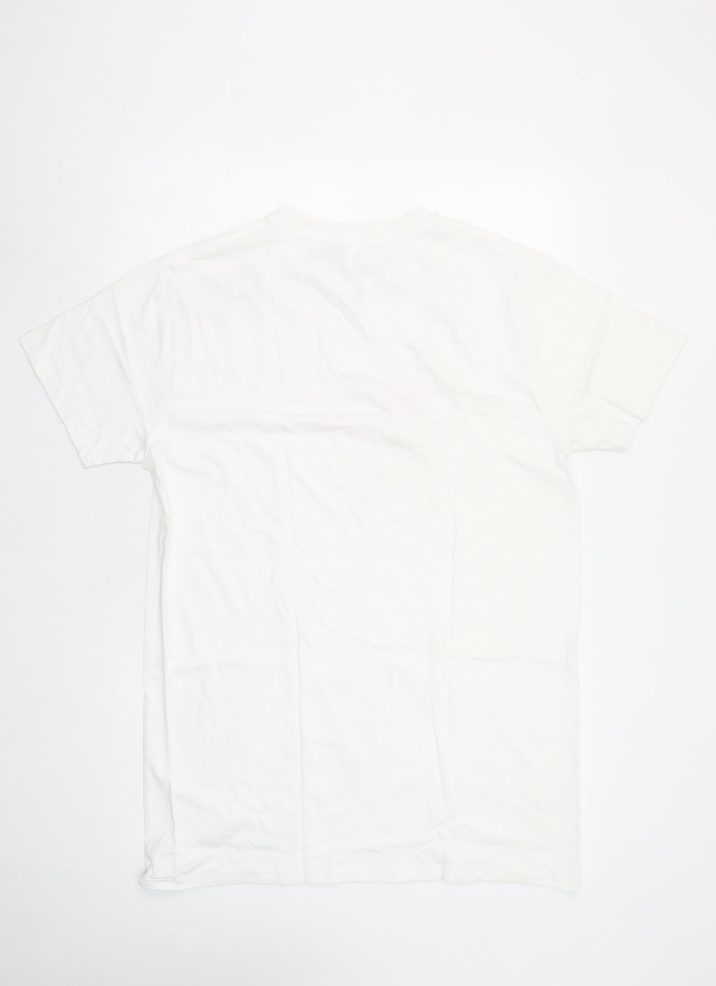 Love Island Womens White Cotton T-Shirt Size S Casual Summer Top