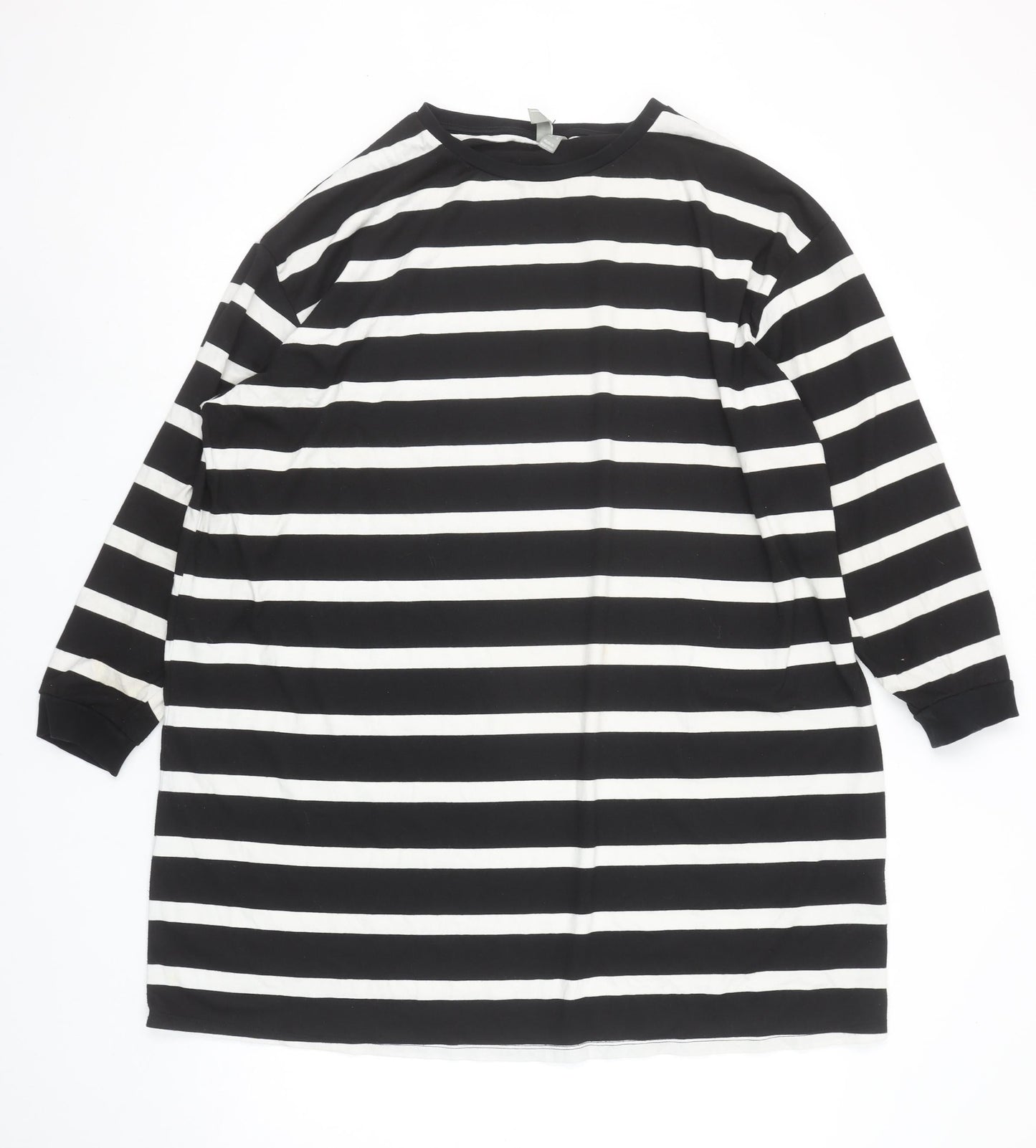 ASOS Women’s Black White Striped Long Sleeve Jersey T-Shirt UK 12