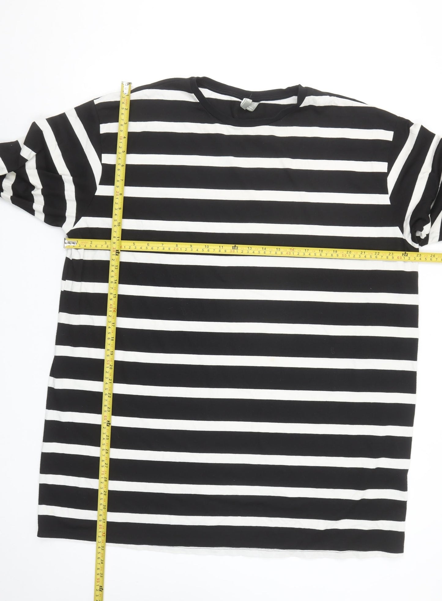 ASOS Women’s Black White Striped Long Sleeve Jersey T-Shirt UK 12
