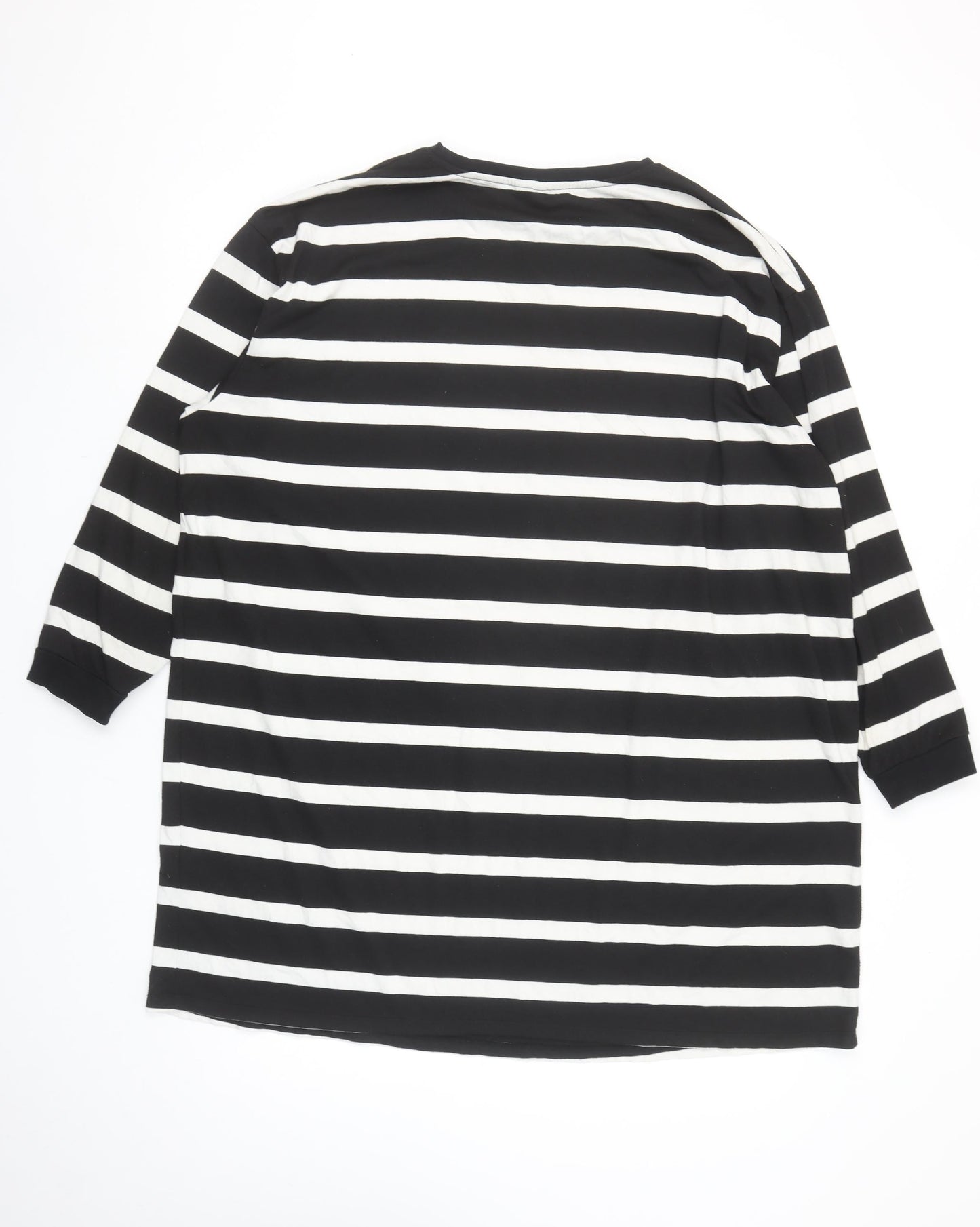 ASOS Women’s Black White Striped Long Sleeve Jersey T-Shirt UK 12