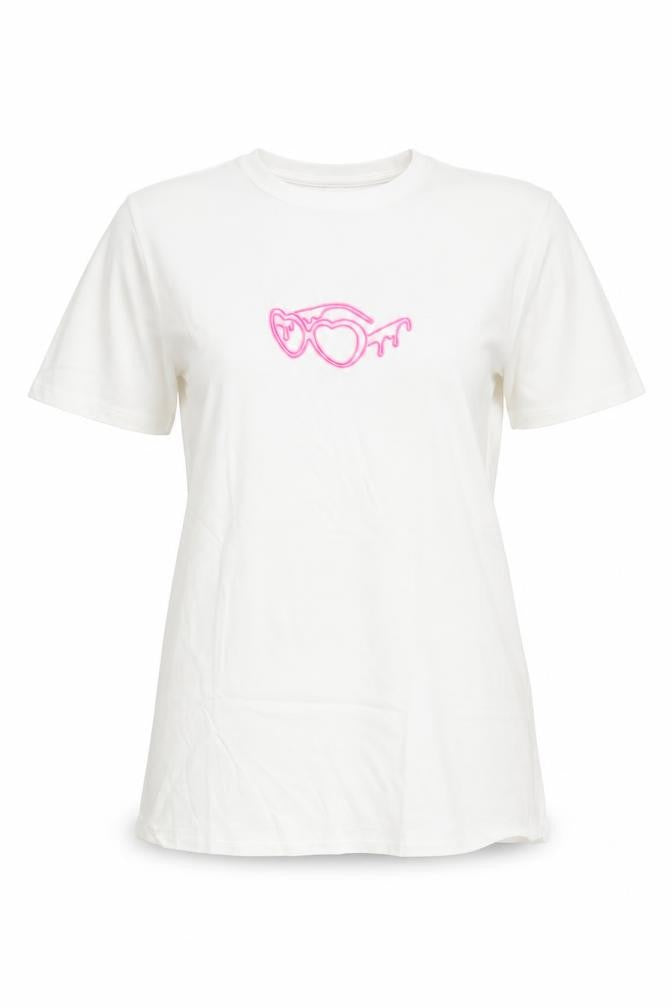 I Saw It First Women’s White Love Island Graphic Cotton T-Shirt Size S