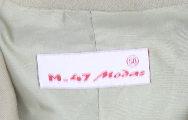 M-47 Modas Women Beige L Basic Zip-Up Jacket