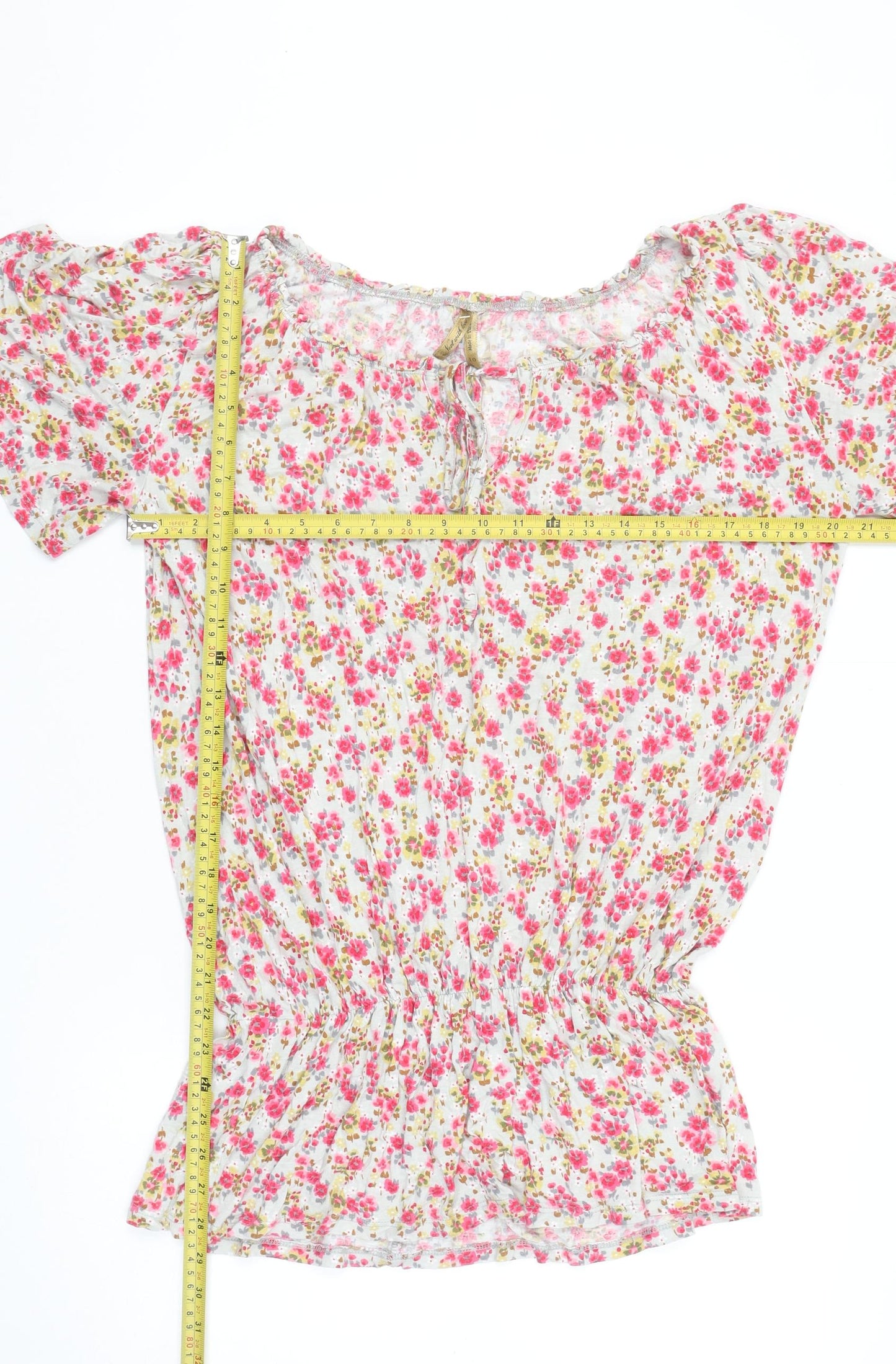 Next Women's Multicoloured Floral Viscose Tunic Blouse Size 10