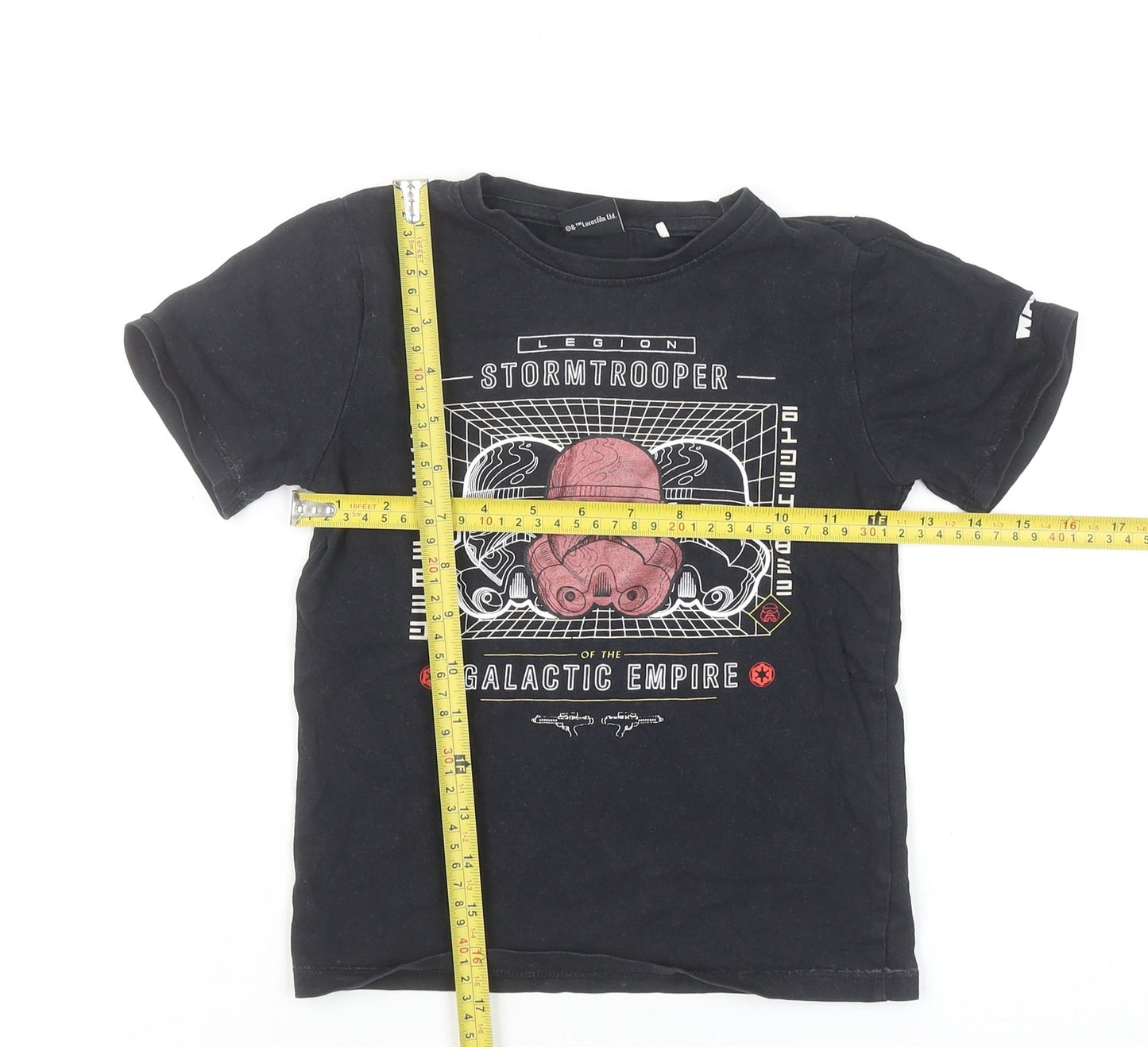 M&Co Boys Black Star Wars Stormtrooper Graphic T-Shirt 6-7 Years