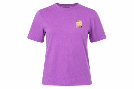 Adidas Womens Purple Graphic T-Shirt XS Short Sleeve Cotton