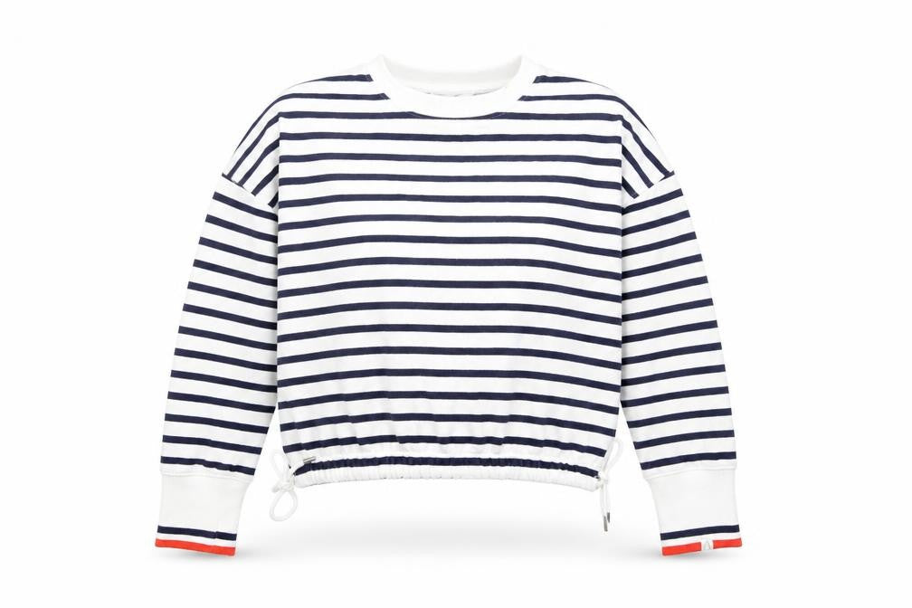 John Lewis ANYDAY Womens Navy Stripe Pullover Sweatshirt Small