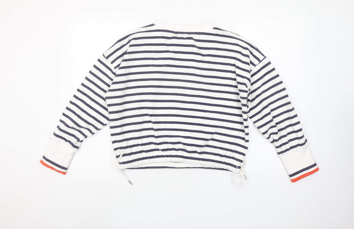 John Lewis ANYDAY Womens Navy Stripe Pullover Sweatshirt Small