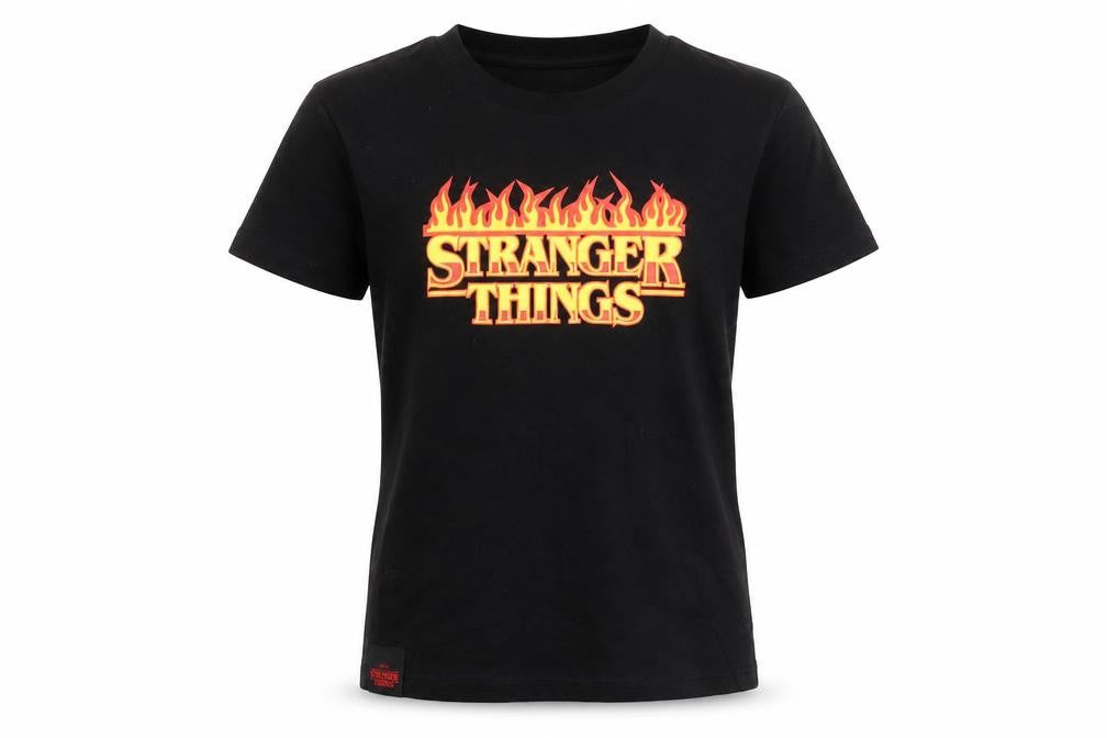 Marks & Spencer Girls Black Stranger Things Graphic T-Shirt 6-7 Years