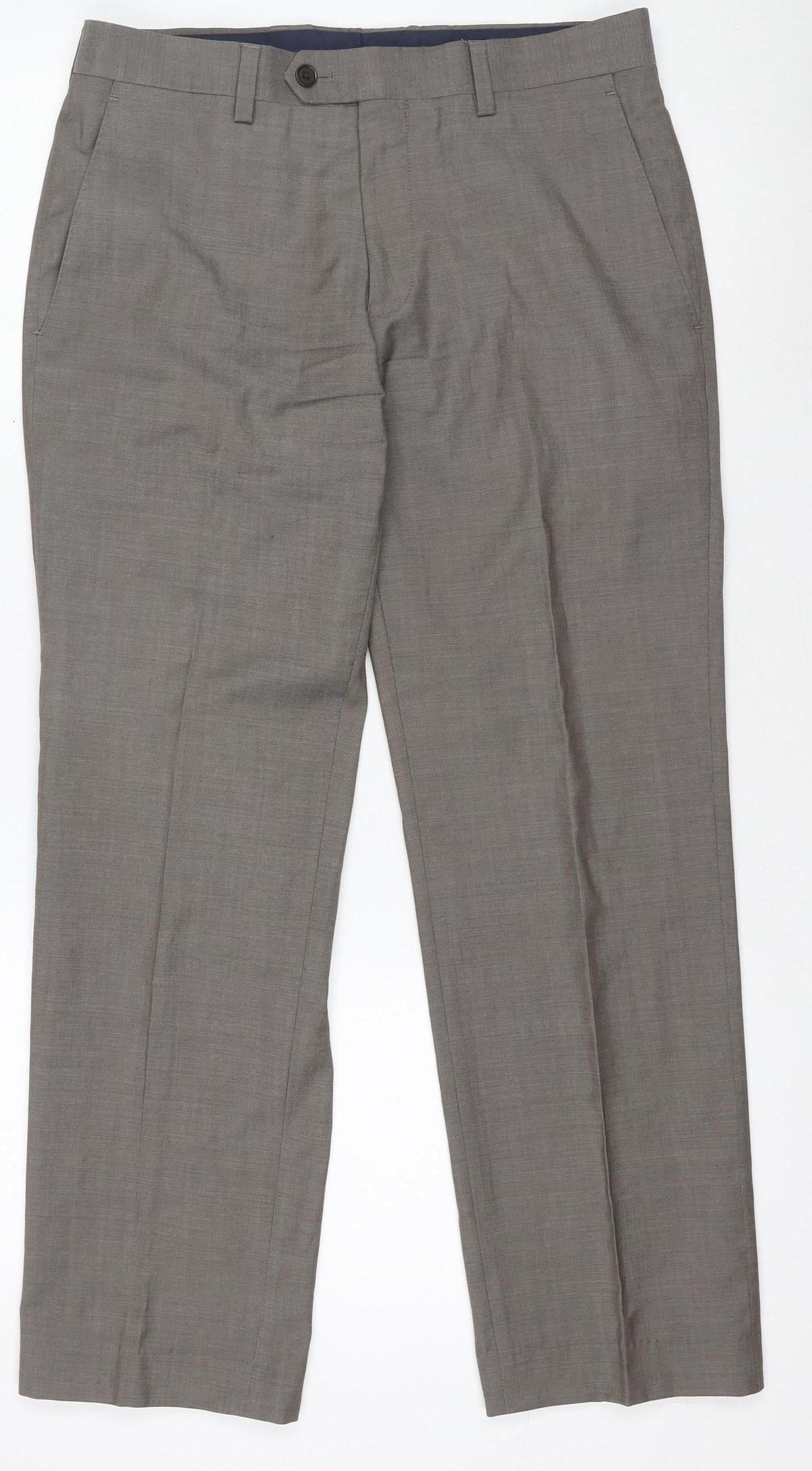 Next Signature Women's Brown Wool Dress Pants Trousers Size 30S