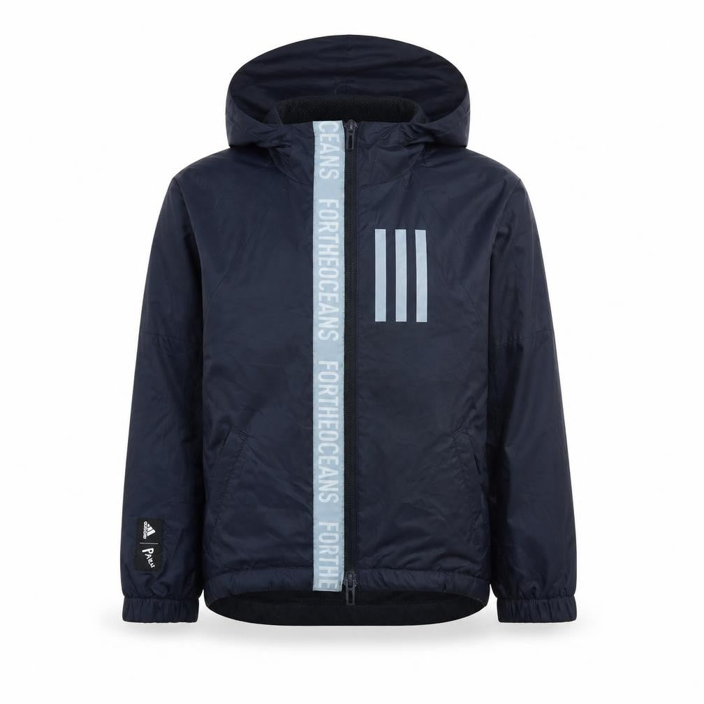 Adidas Boys Navy Blue 4-5 Years Windbreaker Hooded Active Jacket