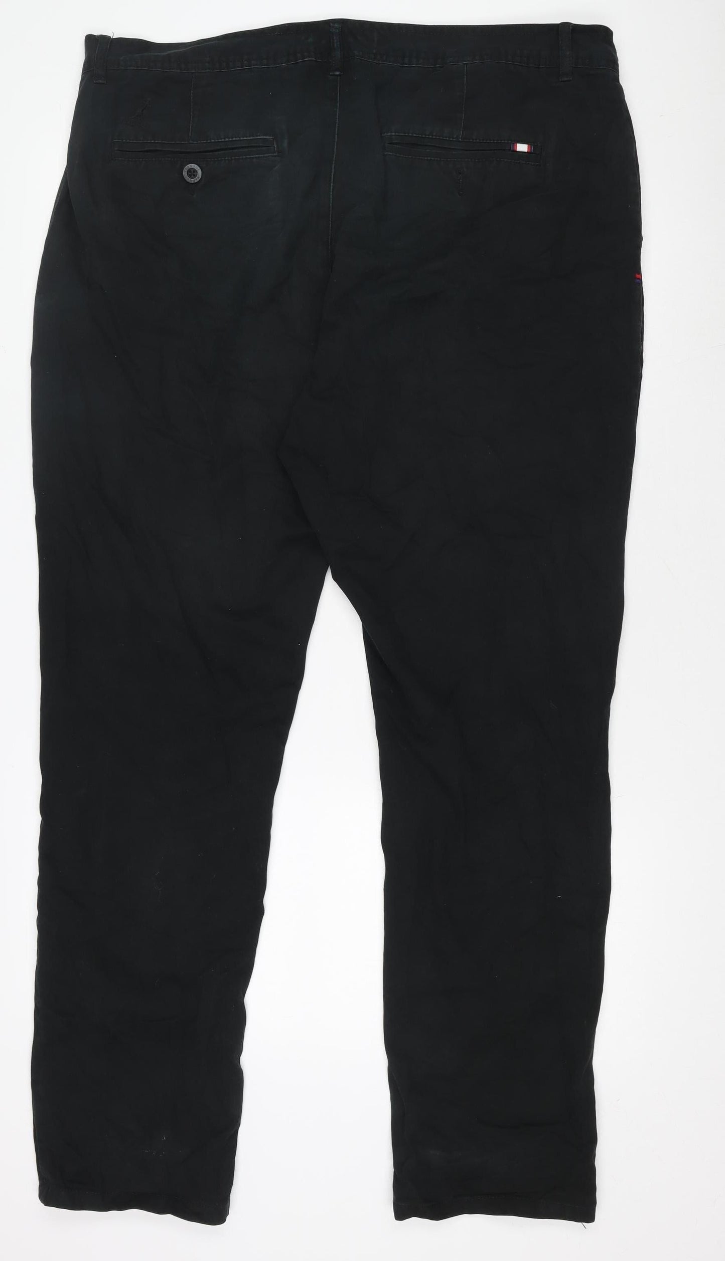 Kangol Men's Black 2XL Chino Trousers Regular Fit Cotton Blend