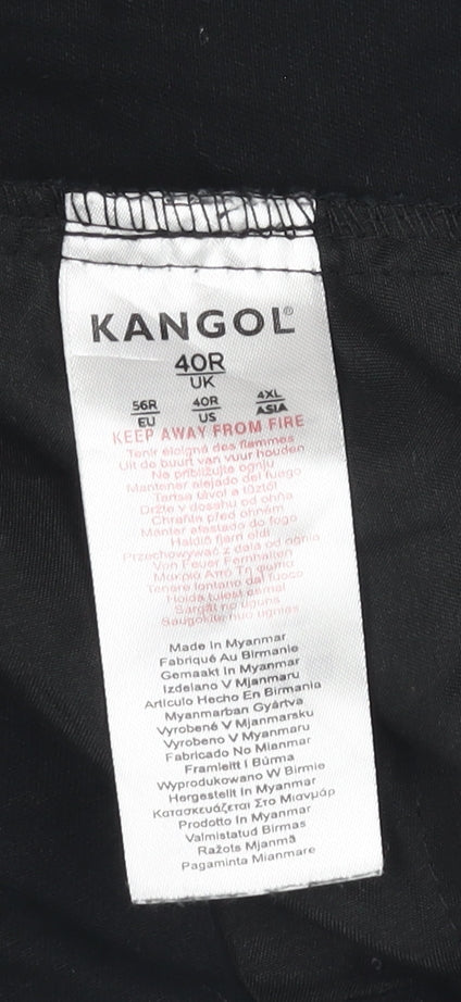 Kangol Men's Black 2XL Chino Trousers Regular Fit Cotton Blend
