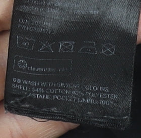H&M Women’s Black Slim Chino Trousers UK 14 Workwear Stretch