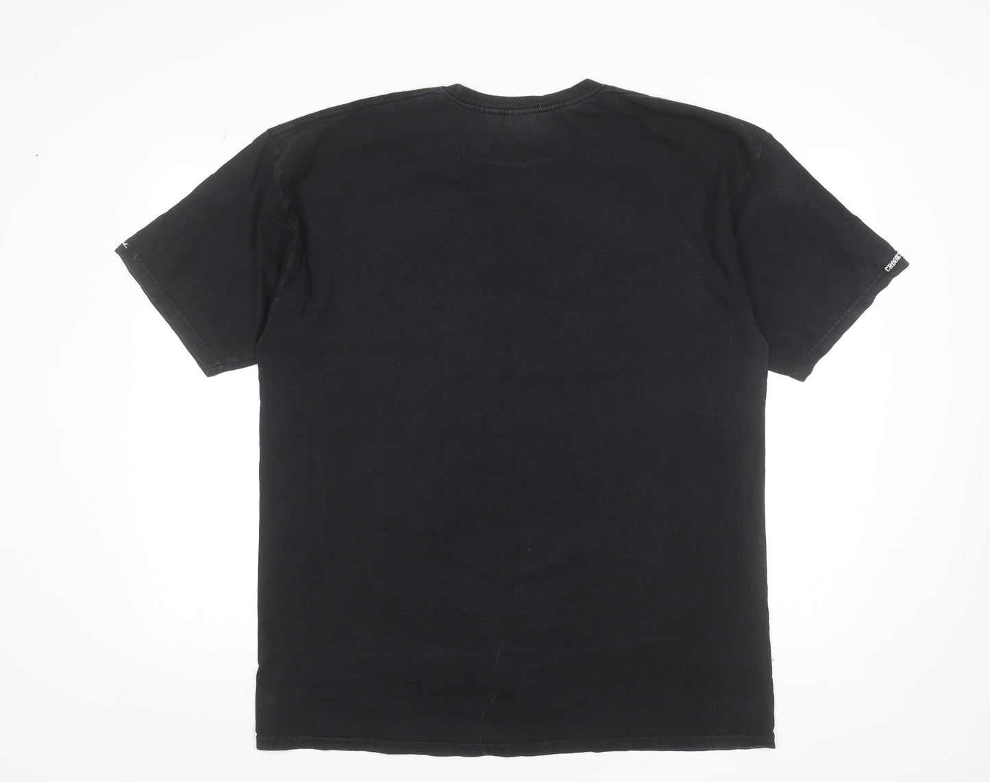 Crooks & Castles Men's Black XL Graphic Crew Neck Cotton T-Shirt