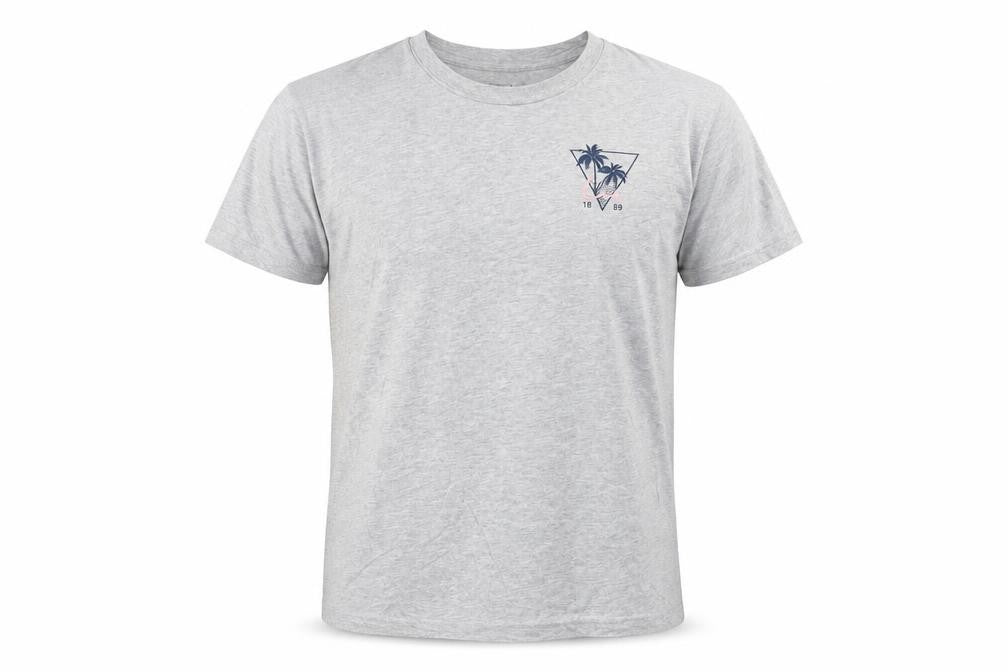 Lee Men's Grey Graphic Palm Tree Regular Fit T-Shirt L