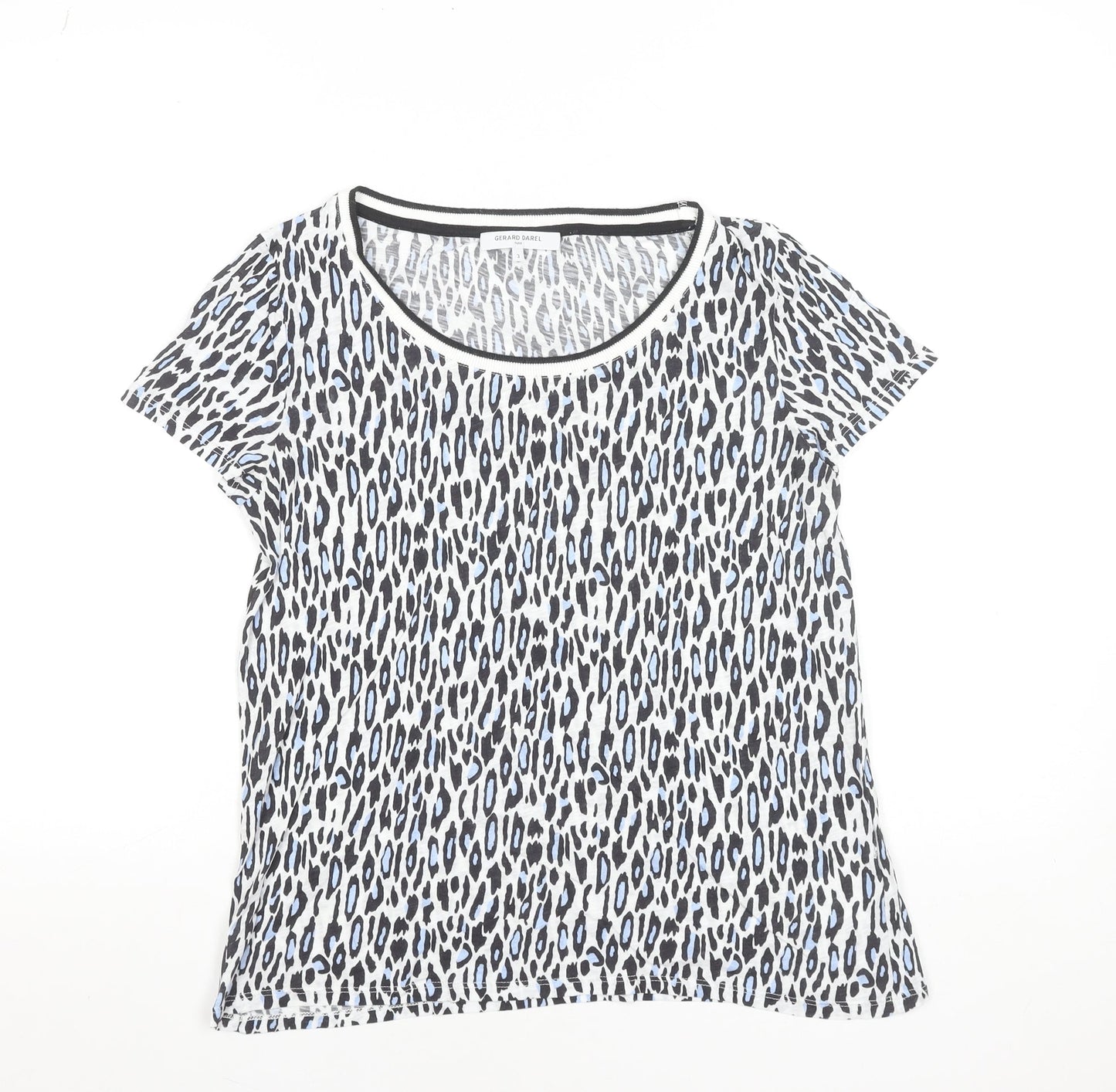 Gerard Darel Womens Multicoloured Animal Print T-Shirt Size 12