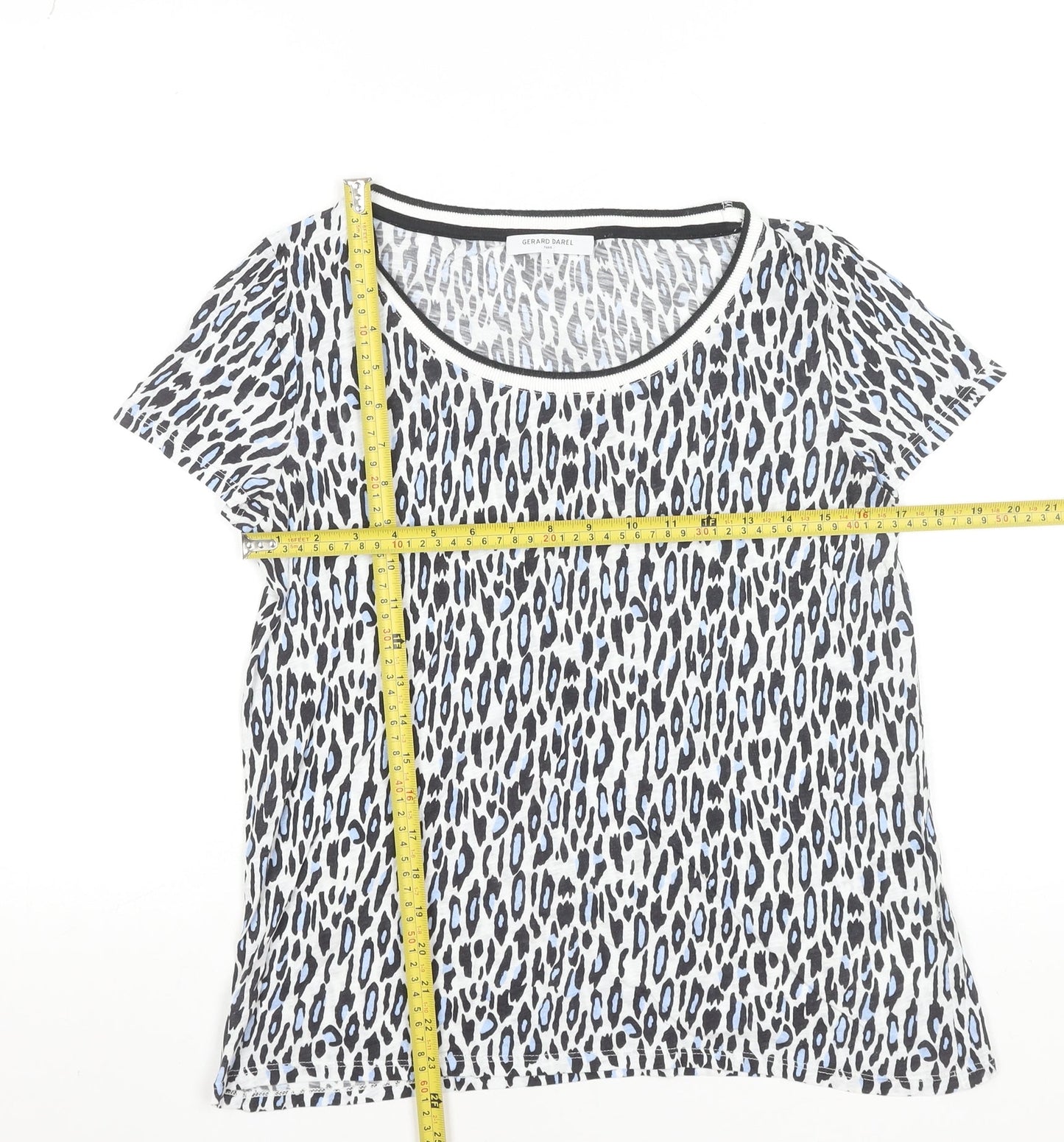 Gerard Darel Womens Multicoloured Animal Print T-Shirt Size 12
