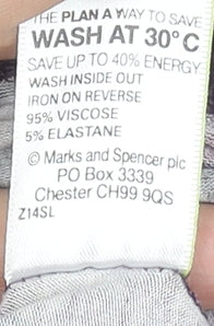 Marks and Spencer Women Purple Floral 3/4 Sleeve Scoop Neck Tunic Top UK 16
