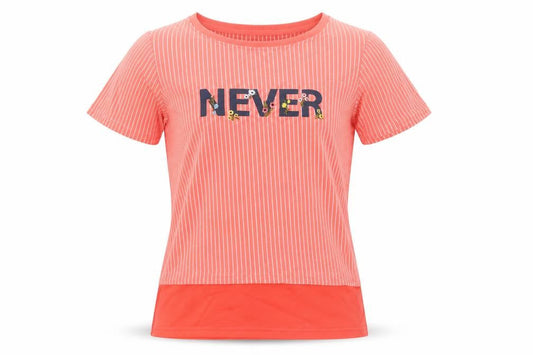 Voir Jeans Women's Pink Striped Sequin T-Shirt Size S