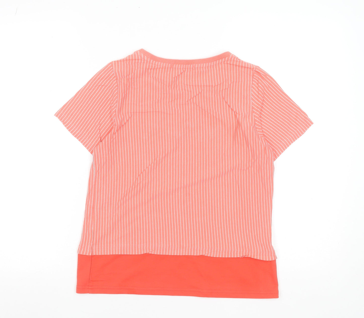 Voir Jeans Women's Pink Striped Sequin T-Shirt Size S