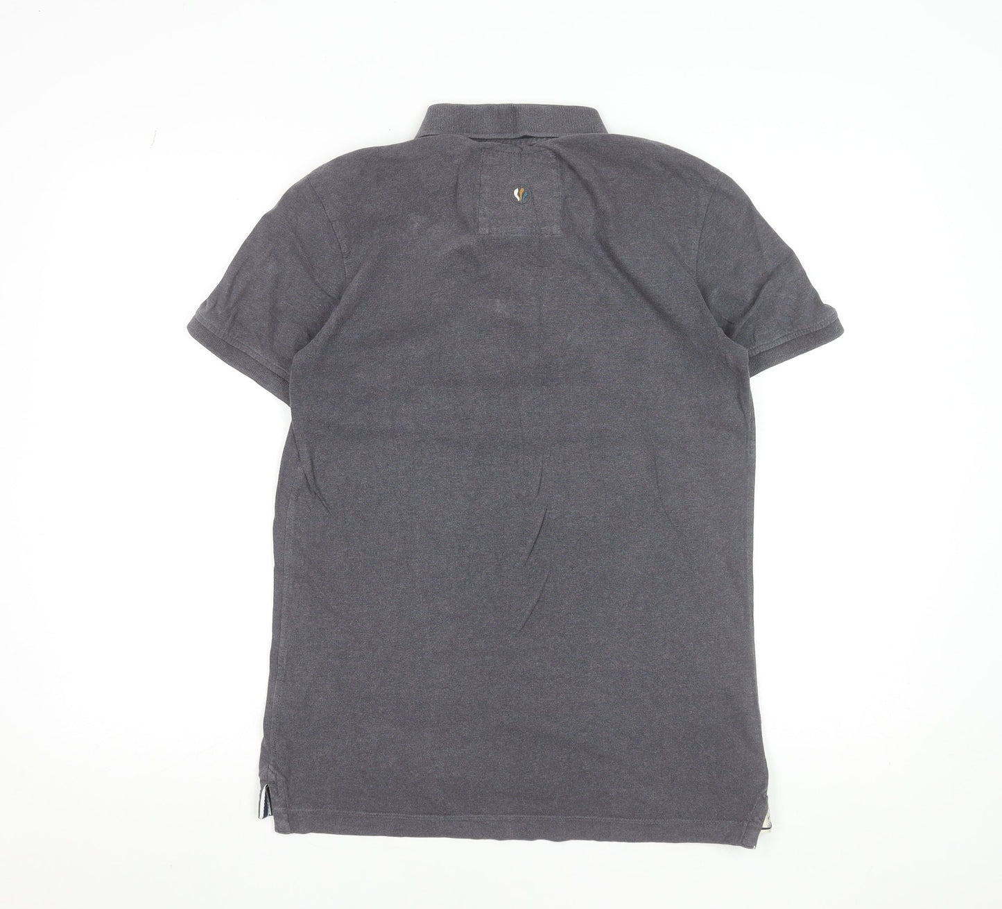 FatFace Men's Grey Striped Cotton Polo Shirt Size XS