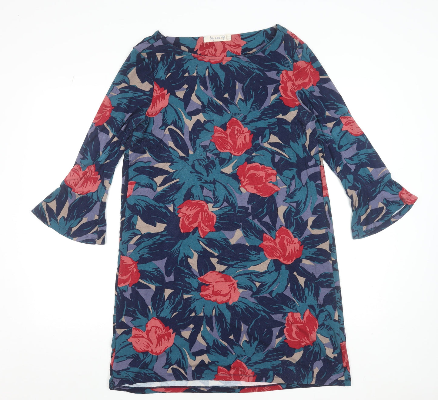Lily and Me Women’s Multicoloured Floral Shift Dress Size 12