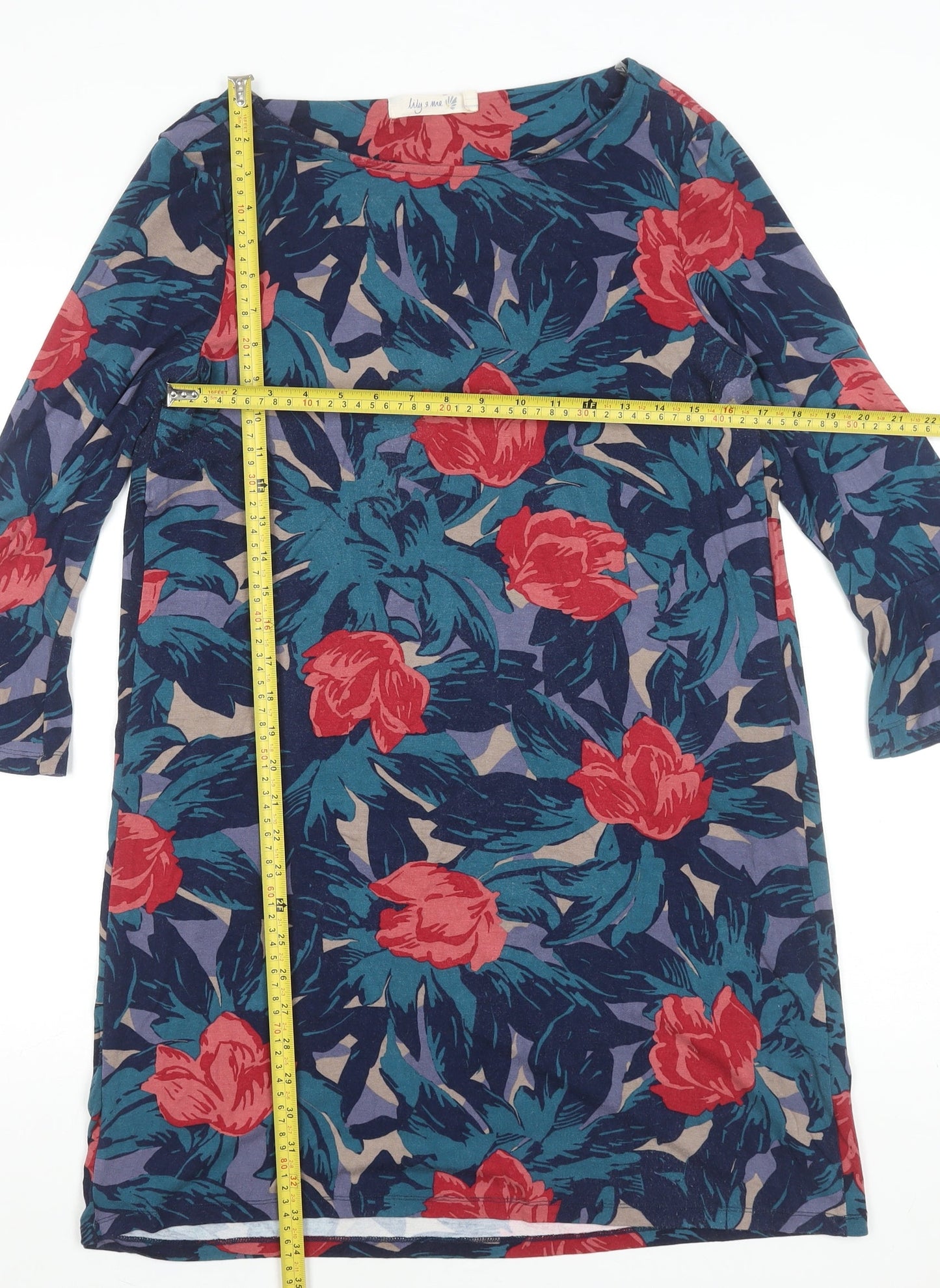 Lily and Me Women’s Multicoloured Floral Shift Dress Size 12
