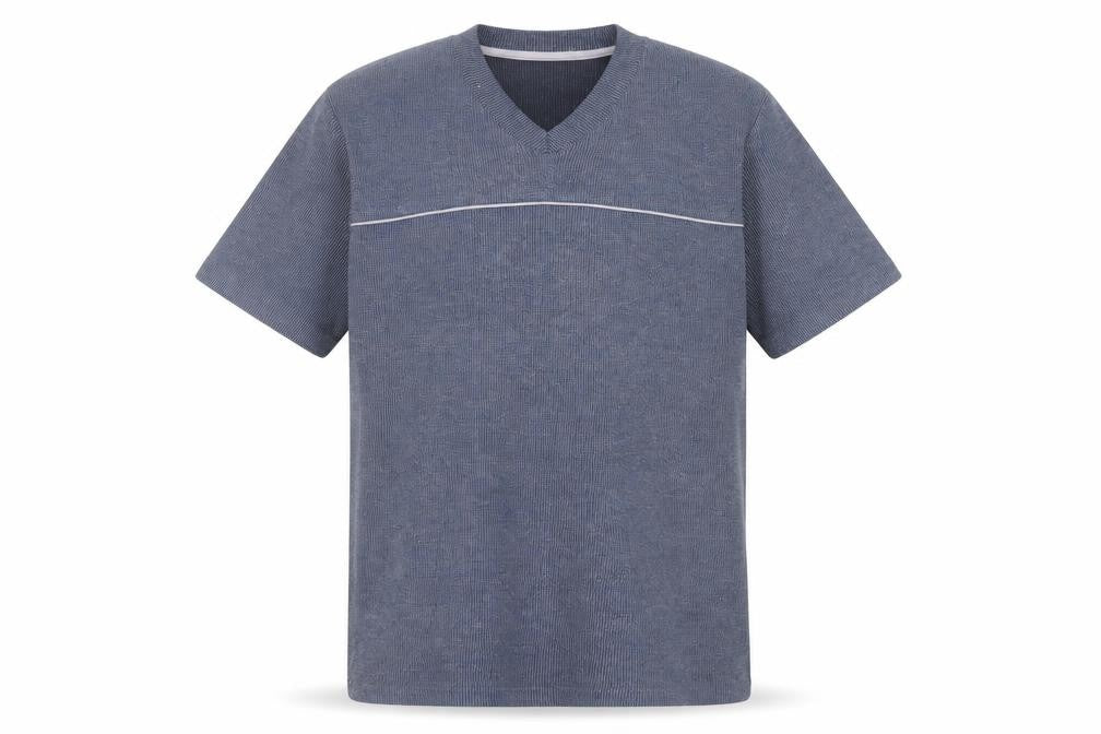 Whispering Smith Men's Blue V-Neck Short Sleeve Knit T-Shirt Size L