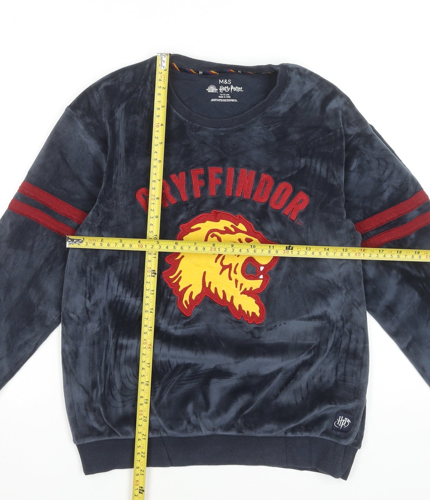 Marks and Spencer Boys Gryffindor Navy Velour Sweatshirt 12-13 Years