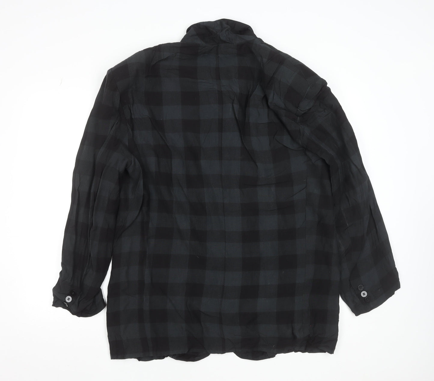 French Connection Men’s Grey Check Blazer L Regular Fit Cotton Jacket