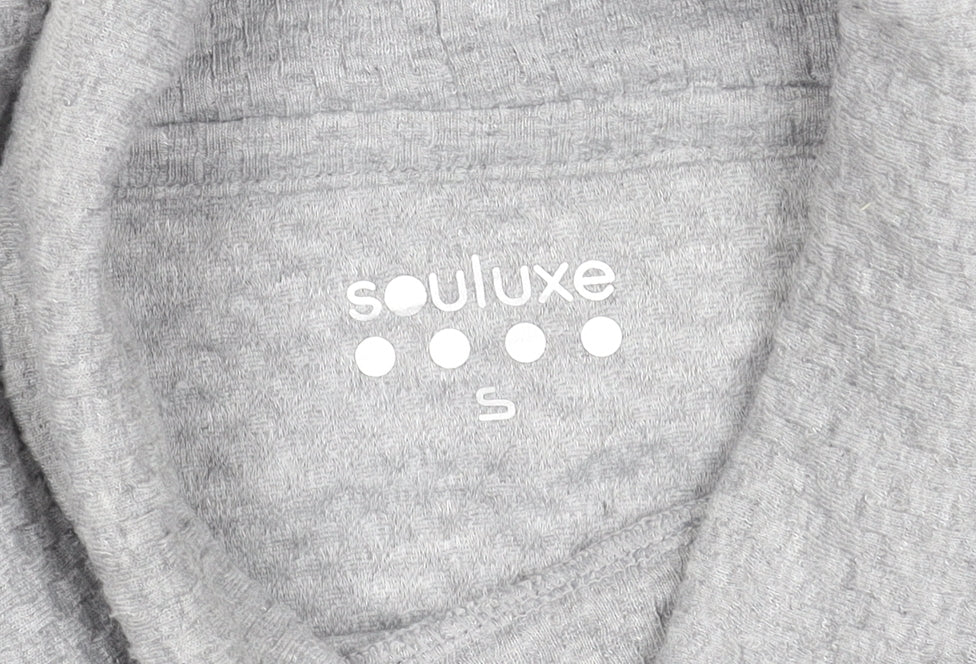 Souluxe Women’s Grey Roll Neck Long Sleeve Basic Top Size S
