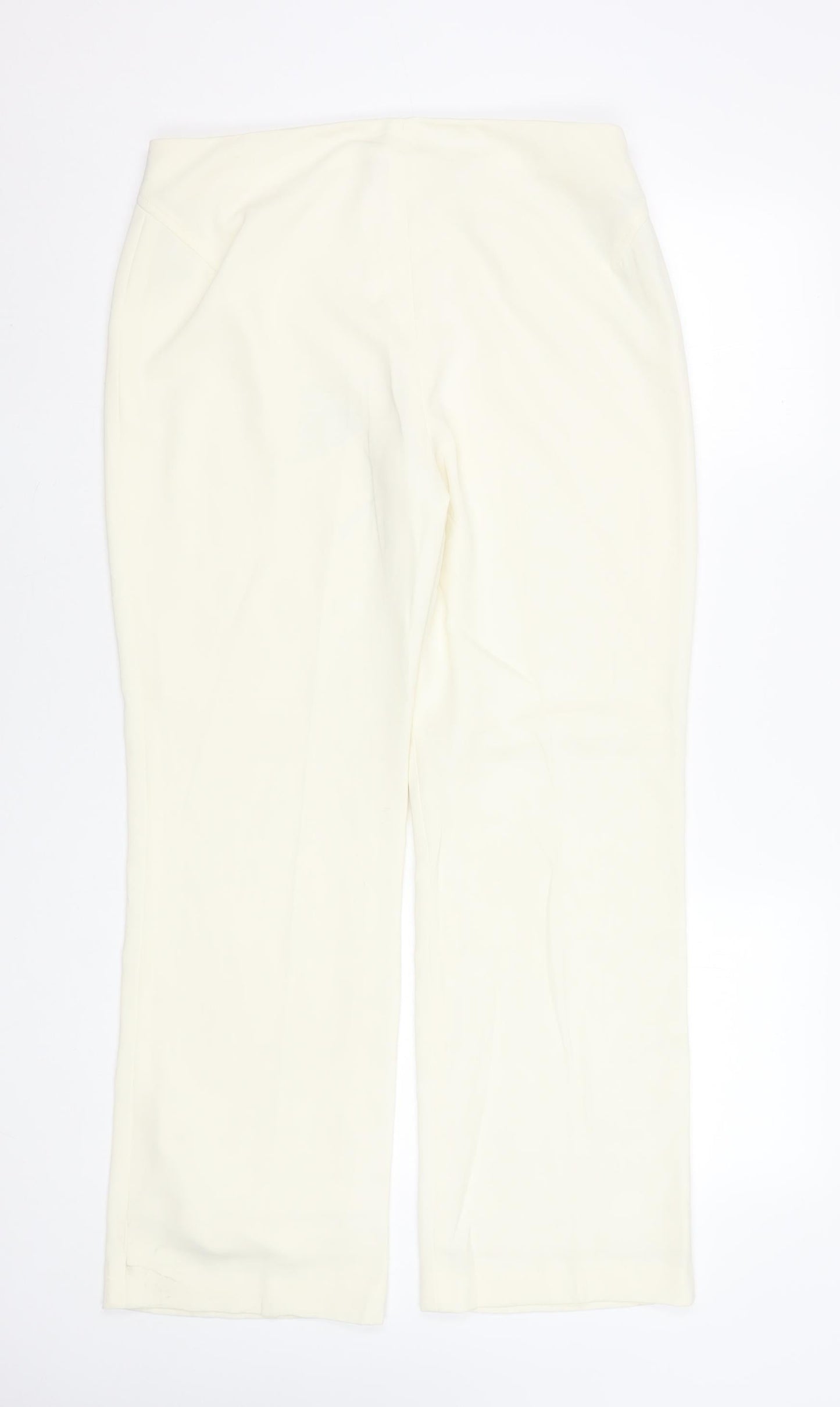 Blue Leaf Women Ivory Polyester Dress Pants Size 14