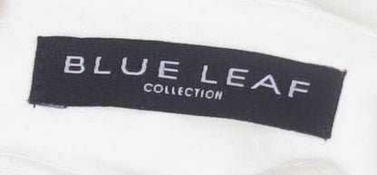 Blue Leaf Women Ivory Polyester Dress Pants Size 14