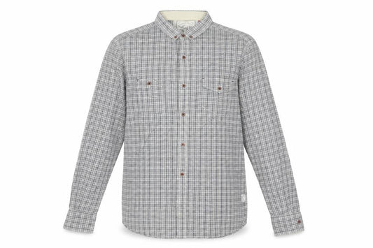 French Connection Men's Grey Check Button-Up Long Sleeve Shirt Size L