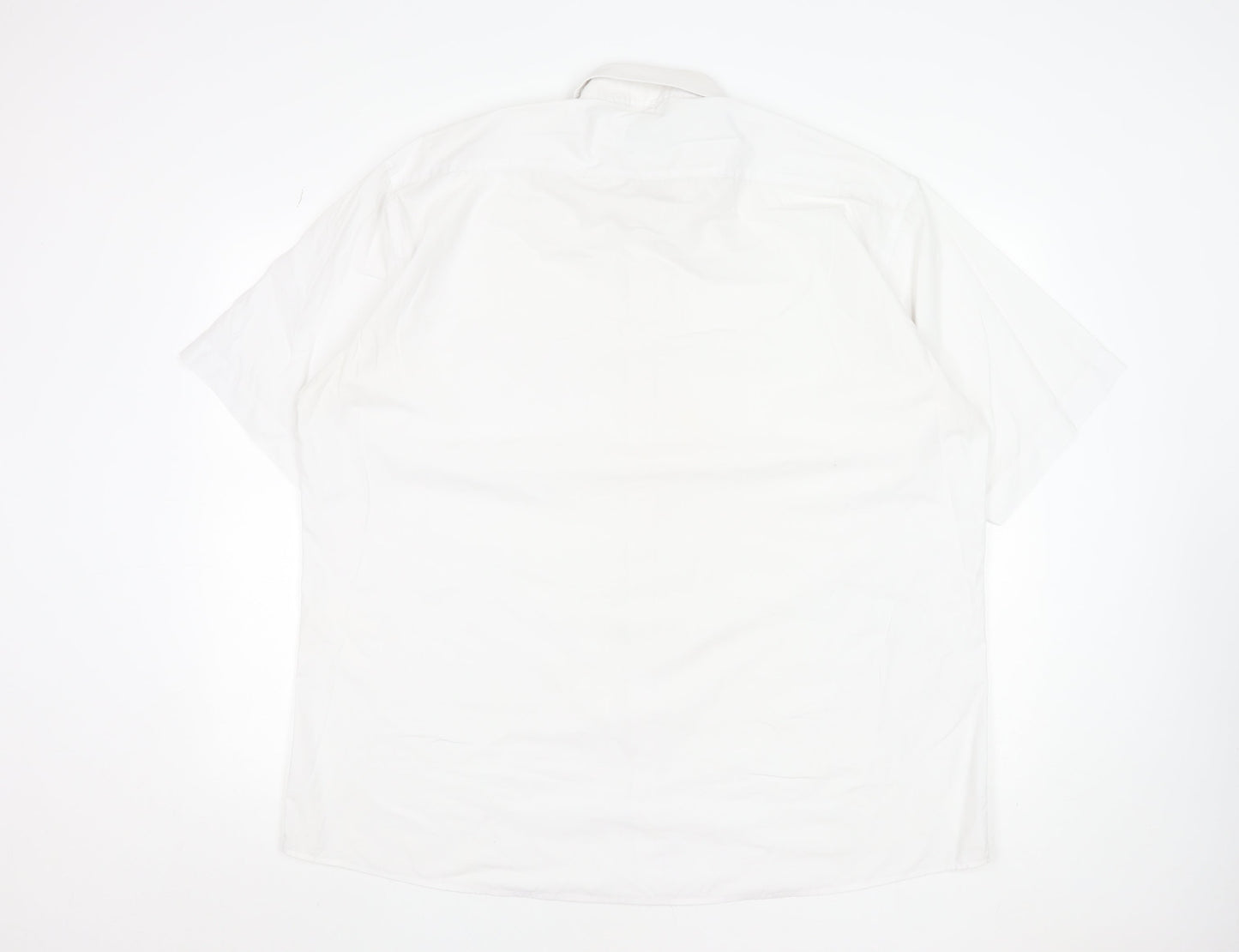 Pierre Cardin Men's White 2XL Short Sleeve Formal Dress Shirt