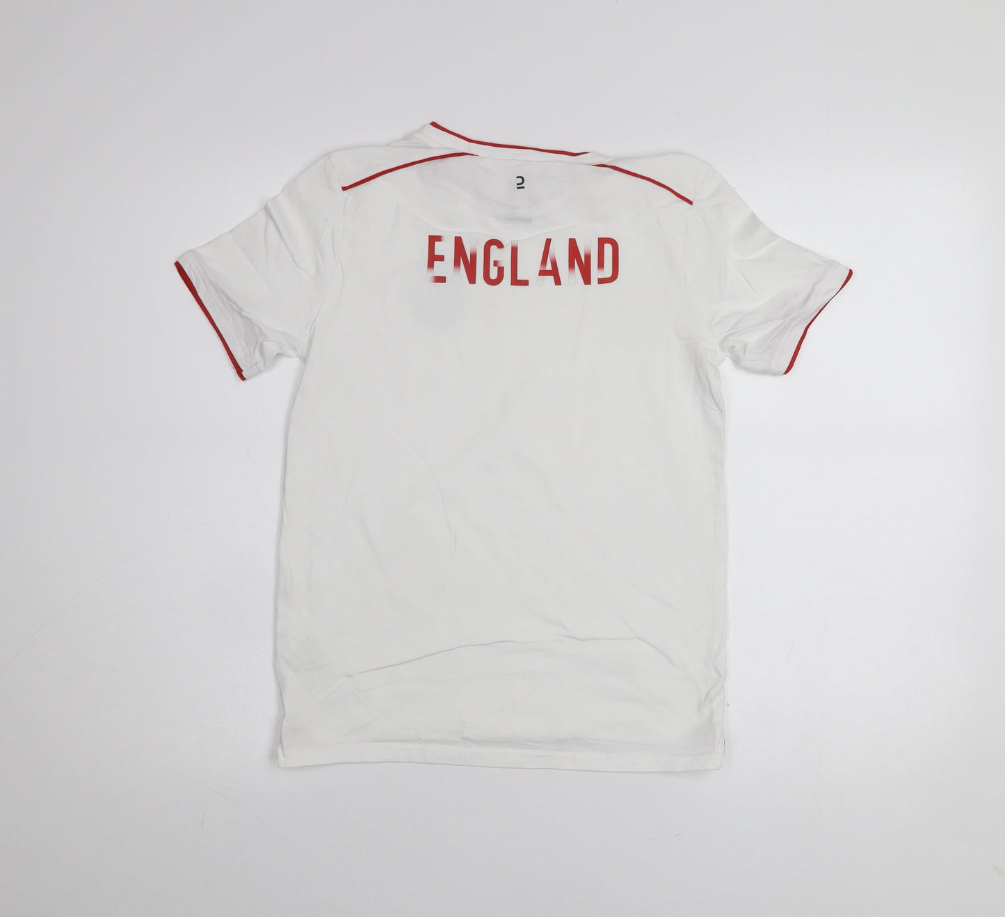 Kipsta Boys White England Football T-Shirt 10-11 Years Short Sleeve