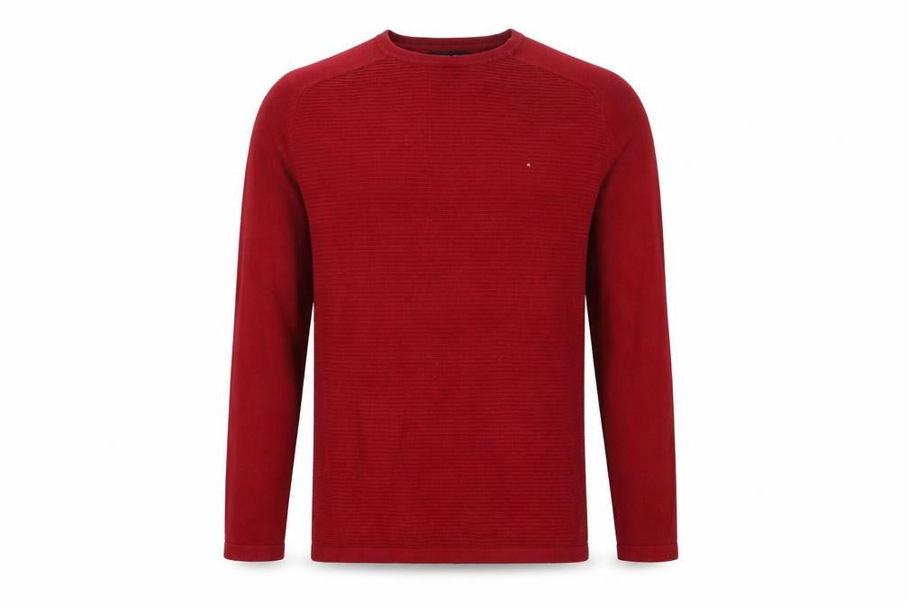 Red Herring Men's Red Cotton Crew Neck Jumper Size S