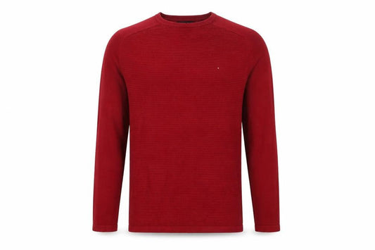 Red Herring Men's Red Cotton Crew Neck Jumper Size S
