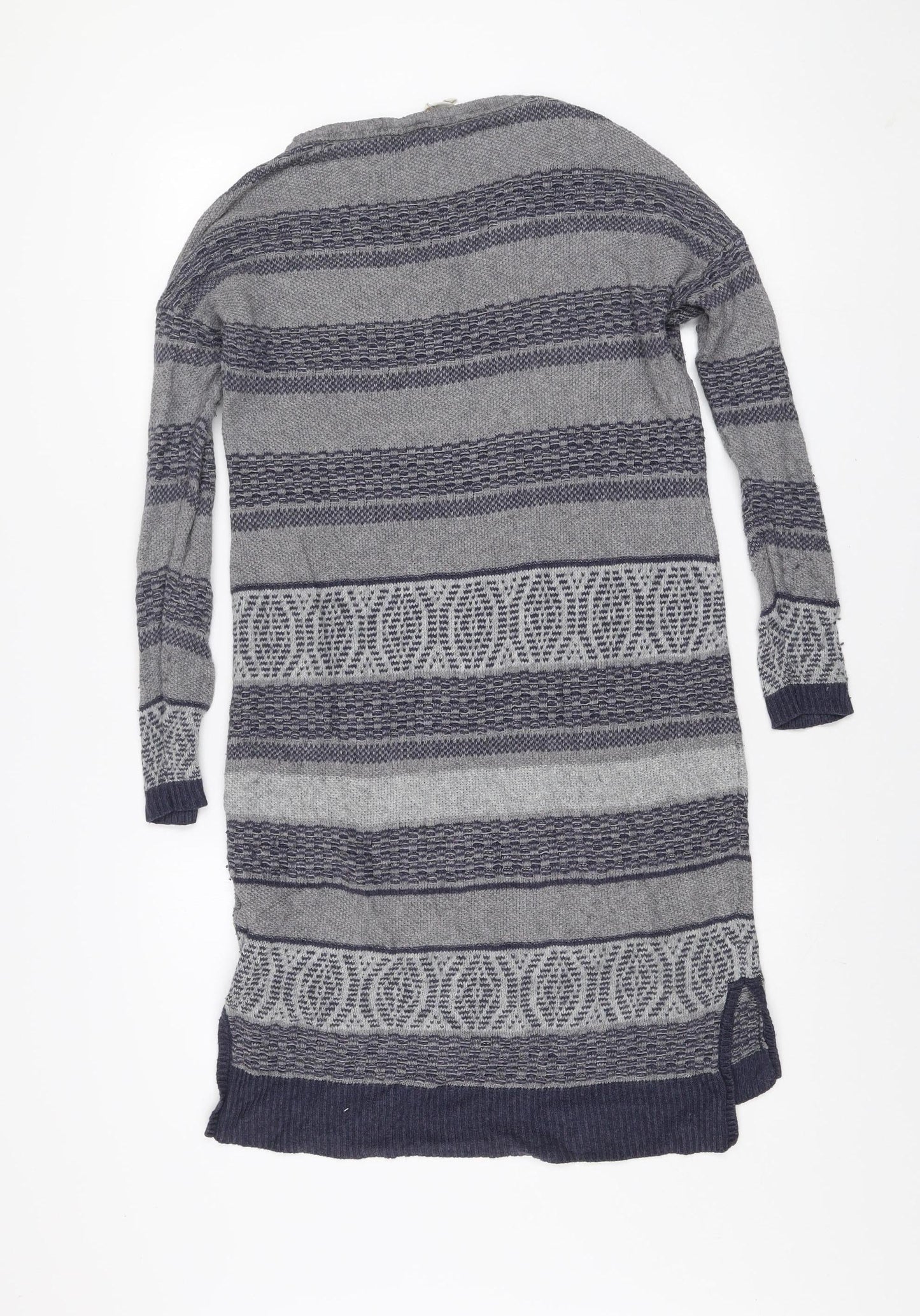 Mistral Women Grey Knitted Jumper Dress Size 12 Winter Casual
