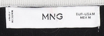 Mango Womens Black Crew Neck Knit Jumper Size 12
