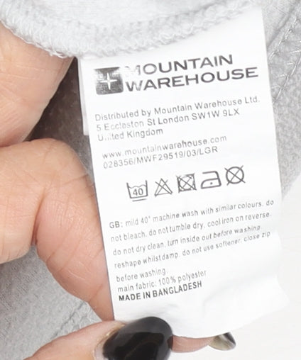 Mountain Warehouse Men's Grey Fleece 1/4 Zip Pullover Sweatshirt L